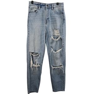 HIDDEN Distressed Light‎ Wash Denim Jeans Women's Size 26 High Rise